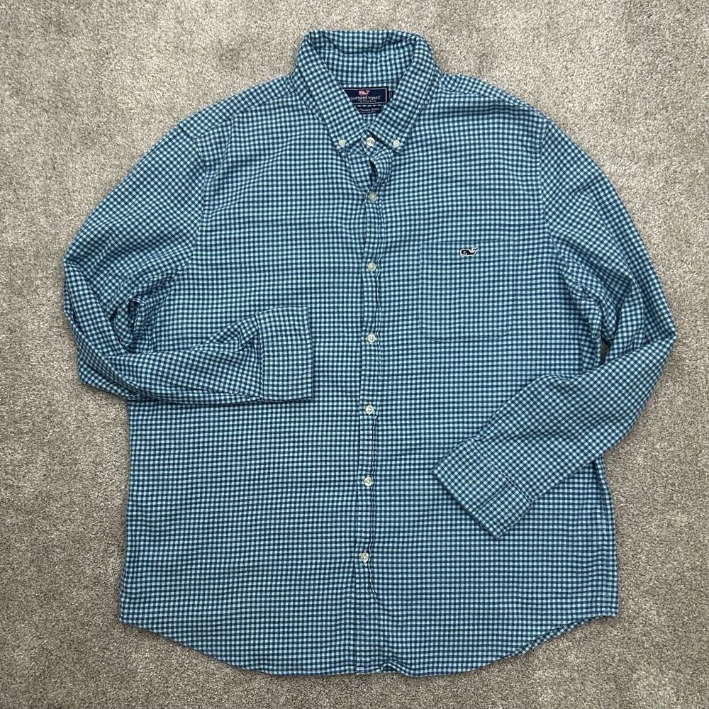 Vineyard Vines Men's Size XL‎ Button Front Flannel Slim Fit Tucker Shirt